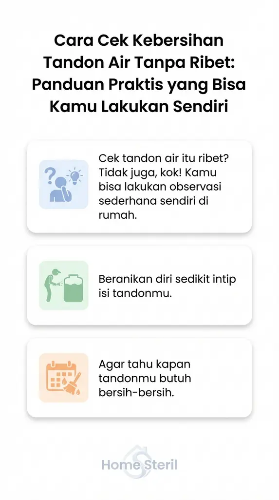 Cara Cek Kebersihan Tandon Air Tanpa Ribet: Panduan Praktis yang Bisa Kamu Lakukan Sendiri