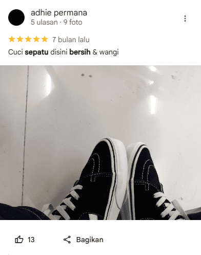 Rating Pelanggan Home Steril & Sneakershoot