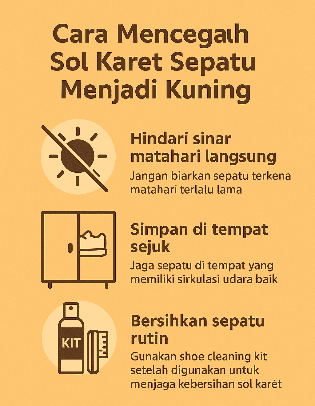 Infografik: Cara mencegah sol karet sepatu menjadi kuning