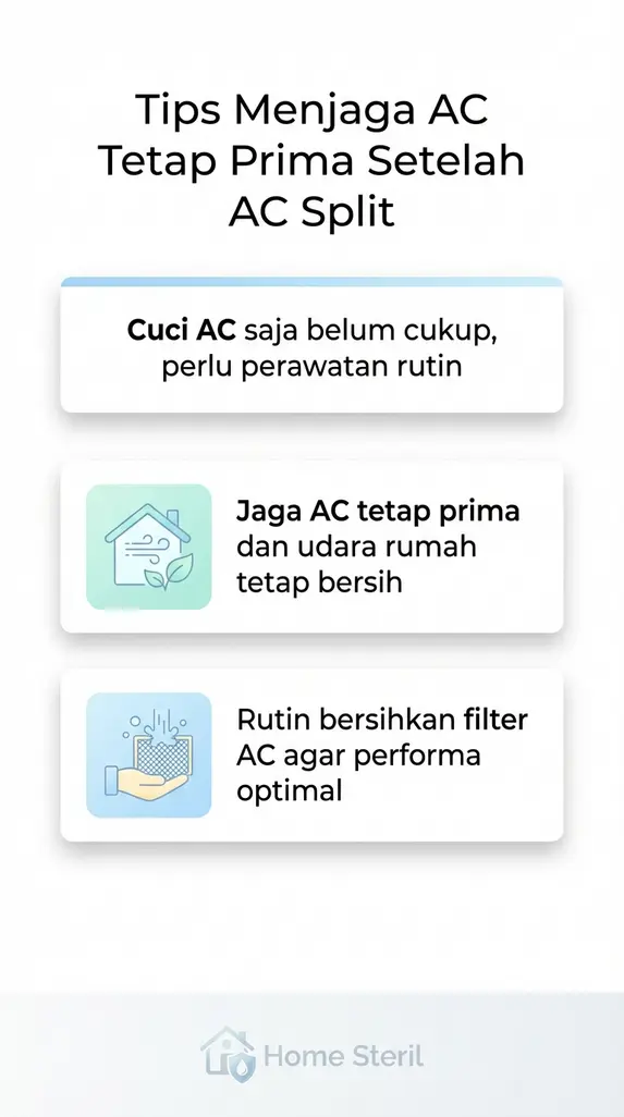 Tips Menjaga AC Tetap Prima Setelah Cuci AC Split