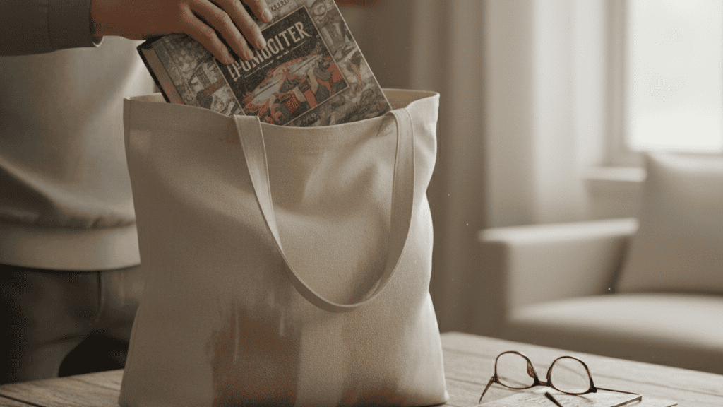 Kosongkan Tas dan Bersihkan Debu di Permukaan