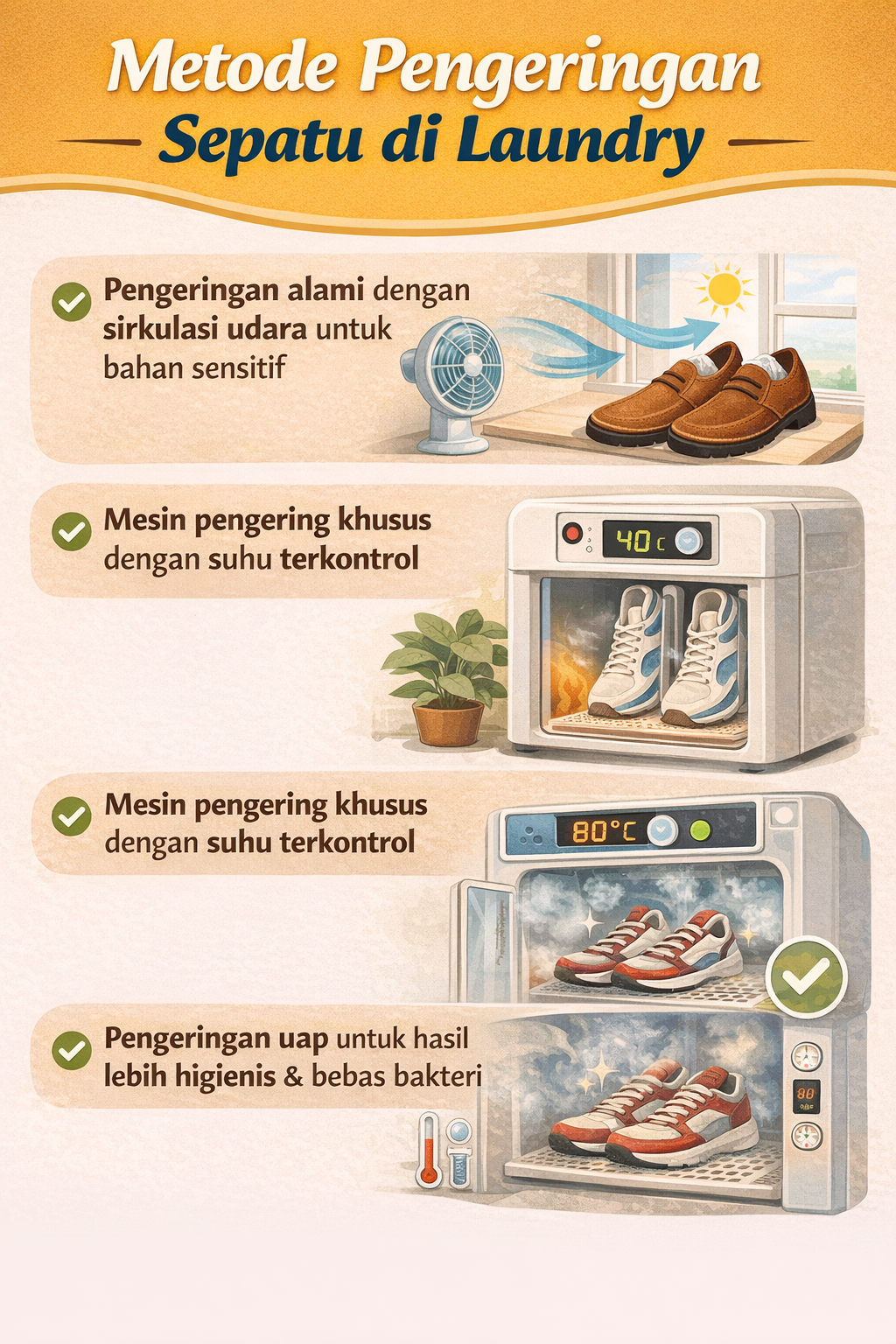 Metode Pengeringan Sepatu di Laundry