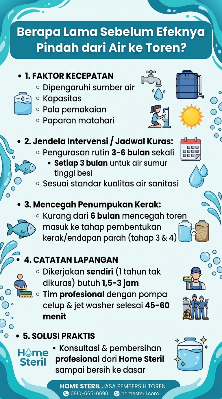 Infografik : Berapa Lama Sebelum Efeknya Pindah dari Air ke Toren?
