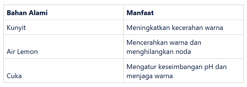 Bahan Alami untuk Menjaga Kecerahan Warna Tas Kanvas
