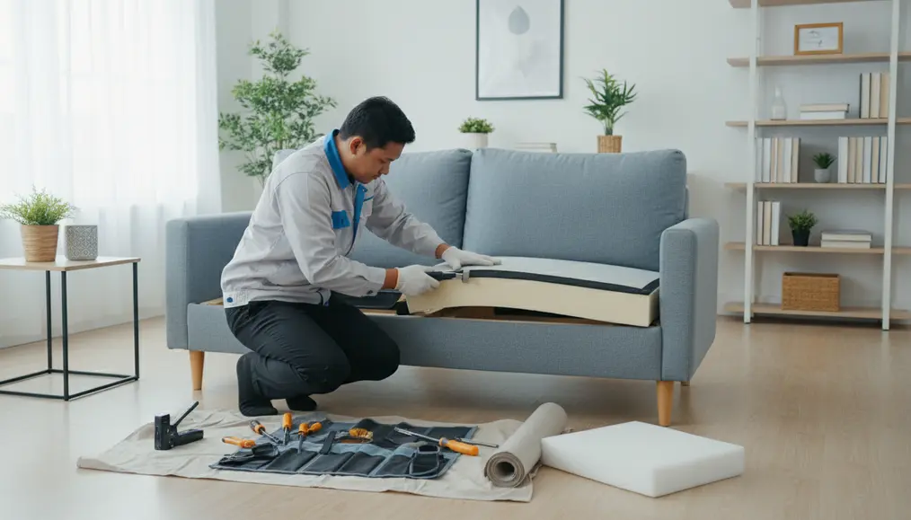 Proses Service Sofa Tangerang dengan Home Steril