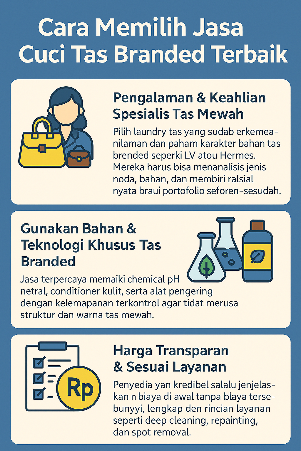 "Cara Memilih Jasa Cuci Tas Branded Terbaik
