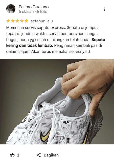 Review Pelanggan di Sneakershoot.id