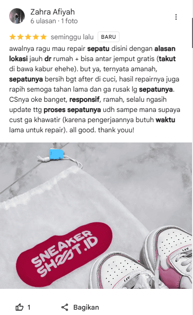 Laundry Sepatu di sneakershoot.id