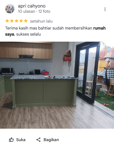 Review Pelanggan Menggunakan Jasa General Cleaning Home Steril 