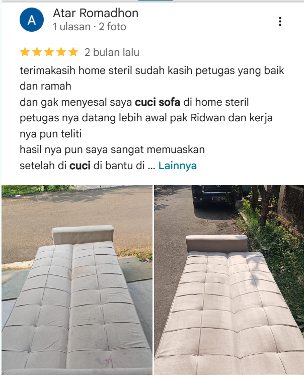 Review dari Google Maps Home Steril