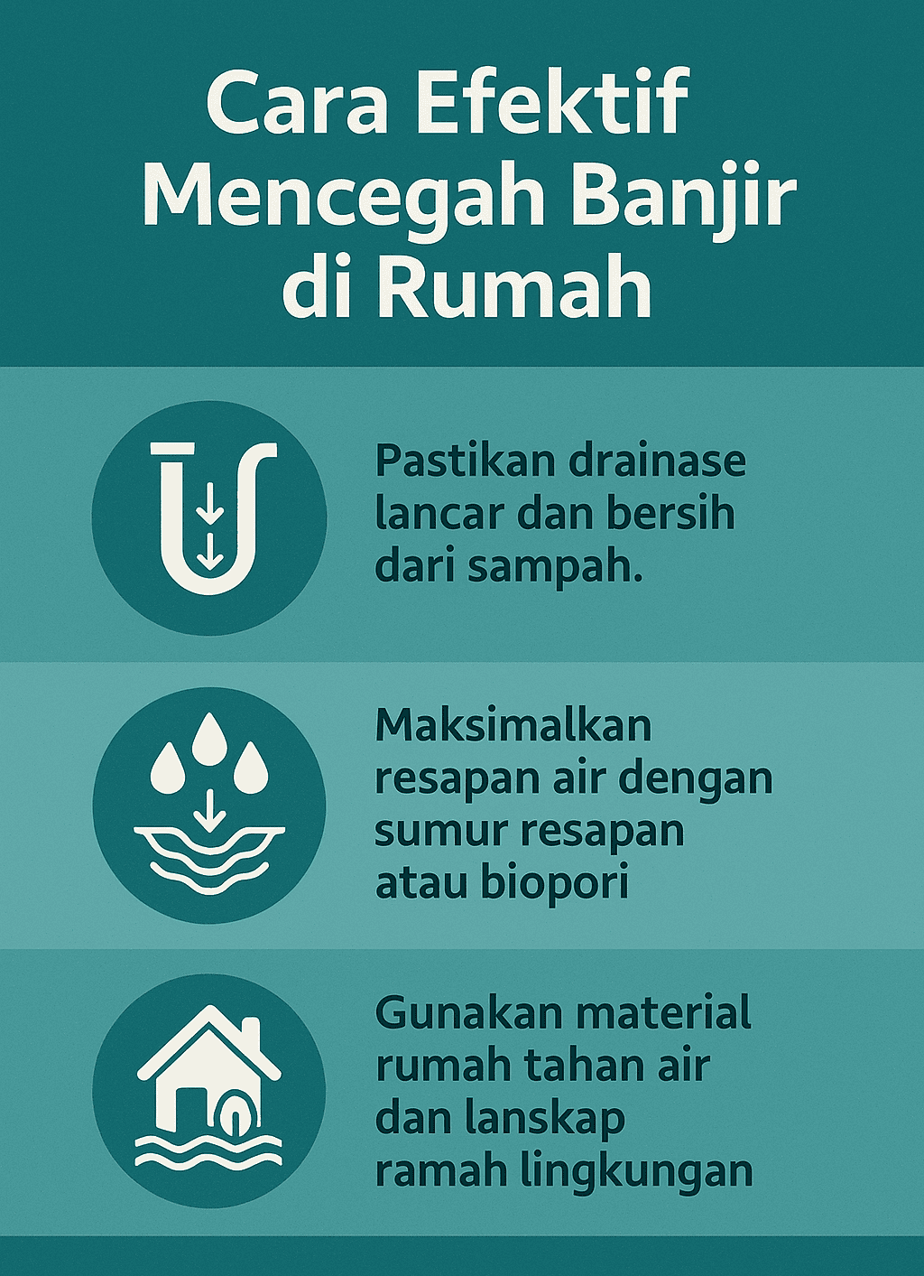 Infografik: Cara Efektif Mencegah Banjir di Rumah