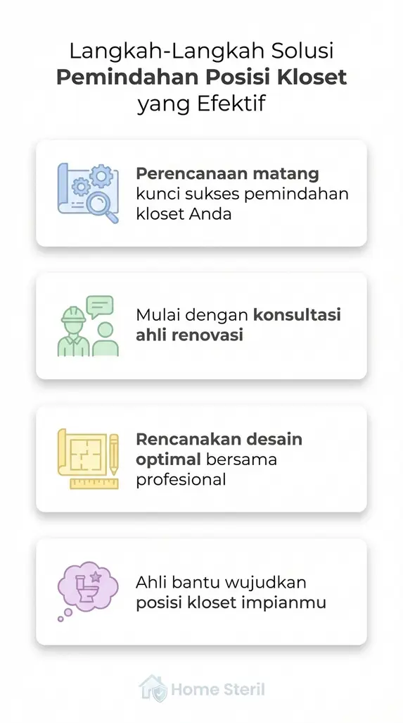 Langkah-Langkah Solusi Pemindahan Posisi Kloset yang Efektif