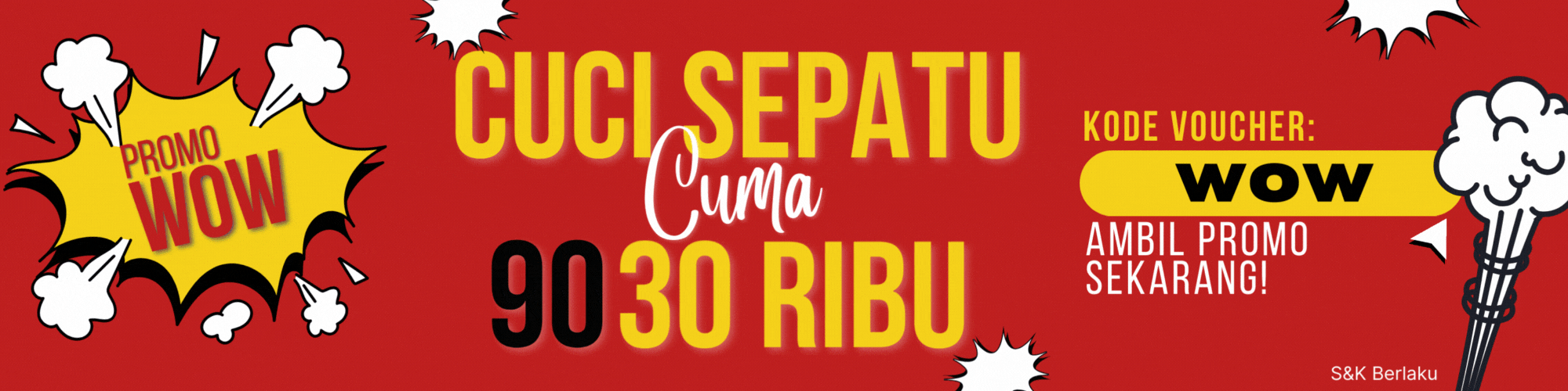 Promo Cuci Sepatu Cuma 30 Ribu