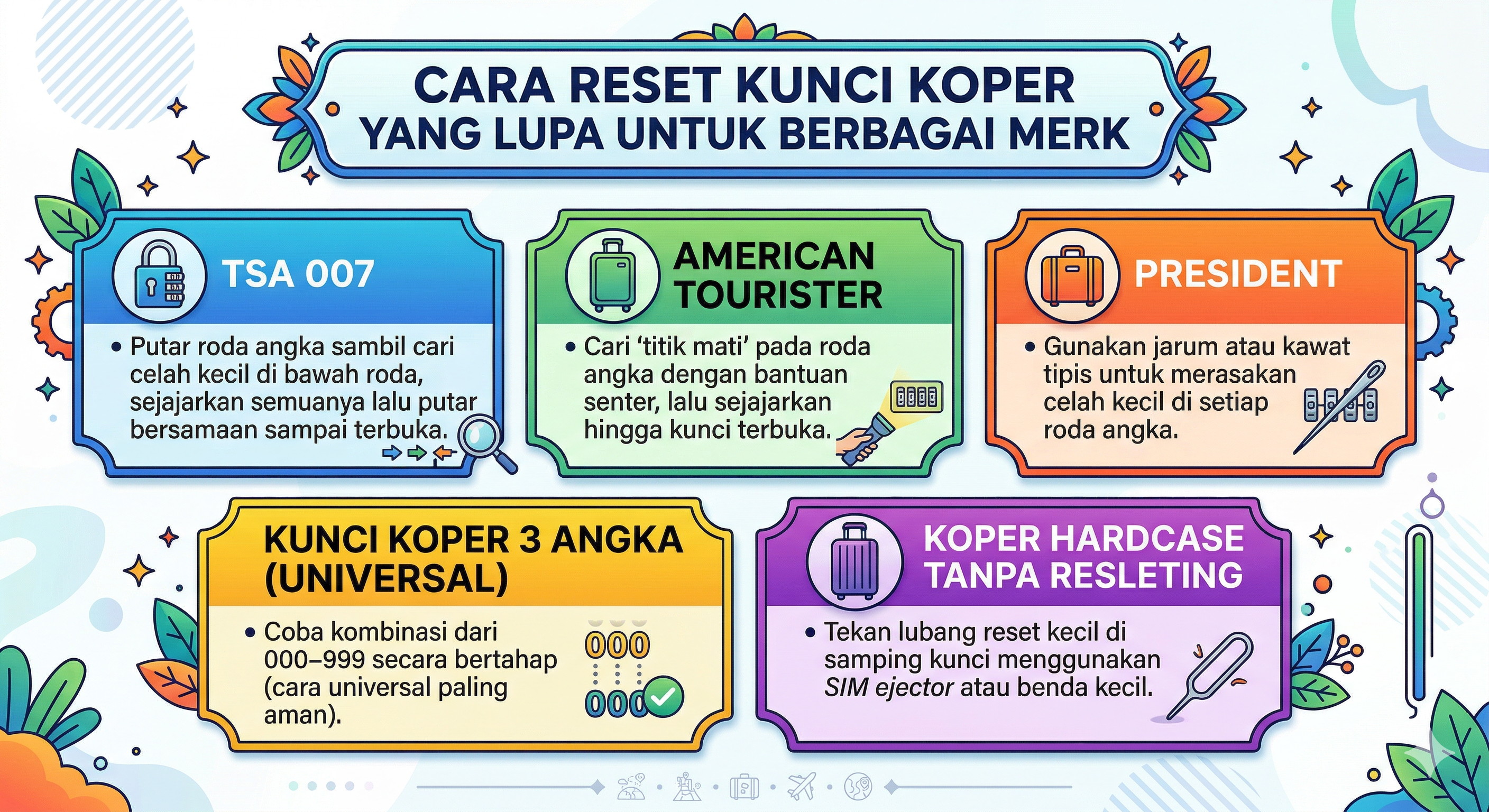 Cara Reset Kunci Koper yang Lupa untuk Berbagai Merk