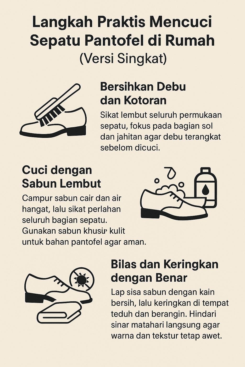 Langkah-Langkah Praktis Mencuci Sepatu Pantofel di Rumah