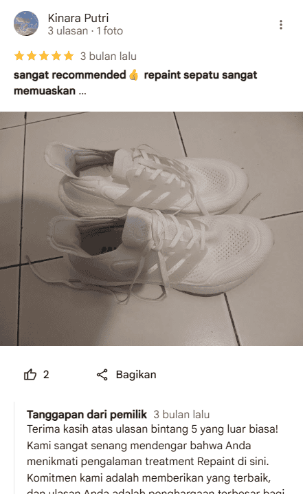 Review Pelanggan di Sneakershoot.id