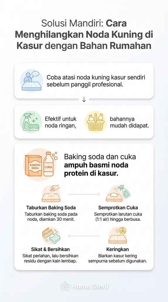 Solusi Mandiri: Cara Menghilangkan Noda Kuning di Kasur dengan Bahan Rumahan