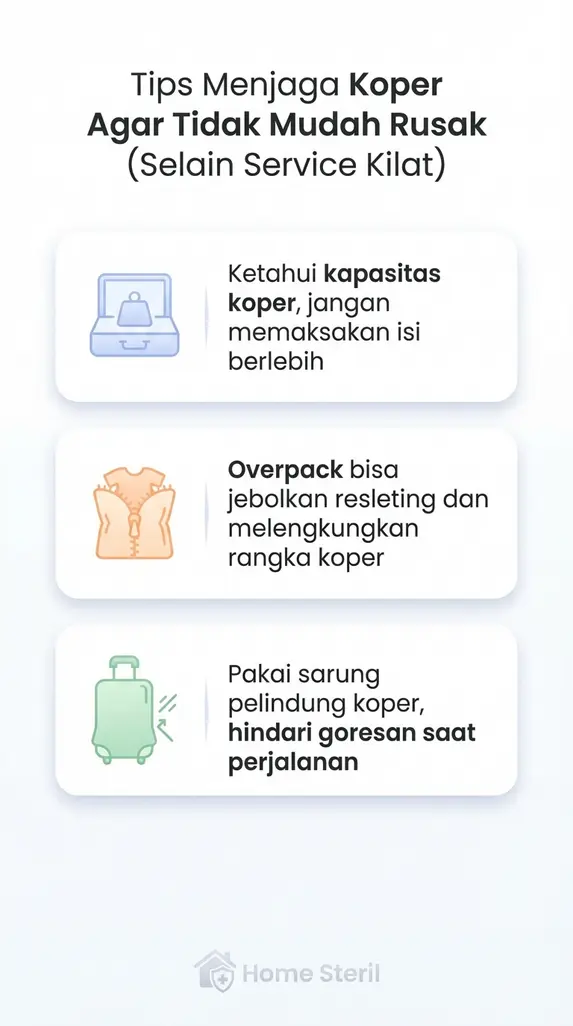 Tips Menjaga Koper Agar Tidak Mudah Rusak (Selain Service Kilat)
