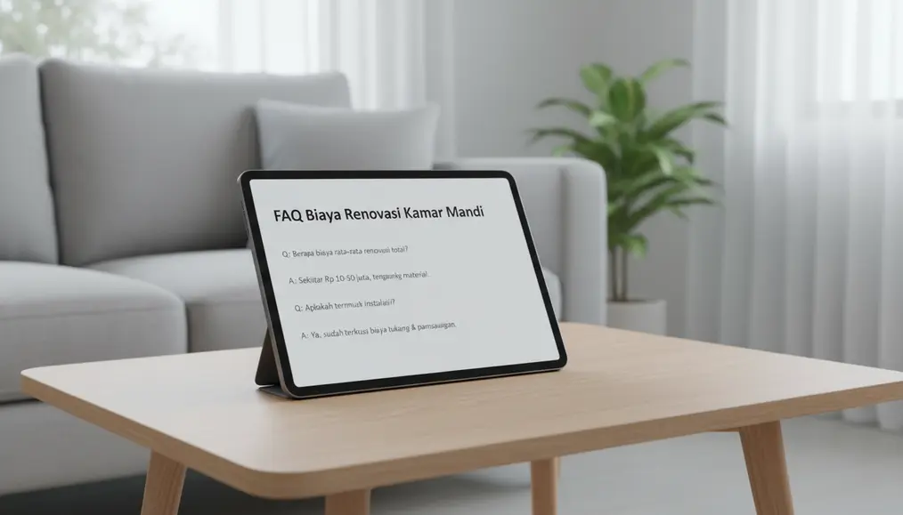 FAQ seputar perkiraan biaya renovasi kamar mandi minimalis