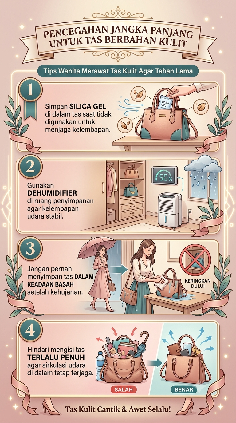 Infografik : Pencegahan Jangka Panjang Untuk Tas Berbahan Kulit