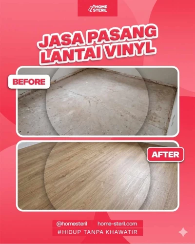 Before&After lantai vinyl homesteril.com