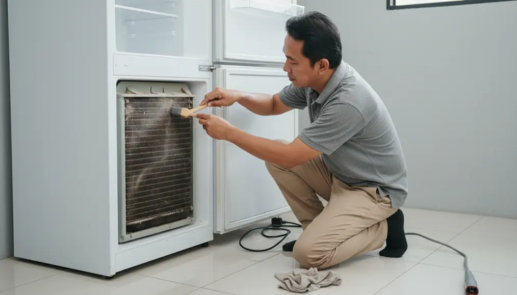 3. Tidak Membersihkan Kondensor Kulkas