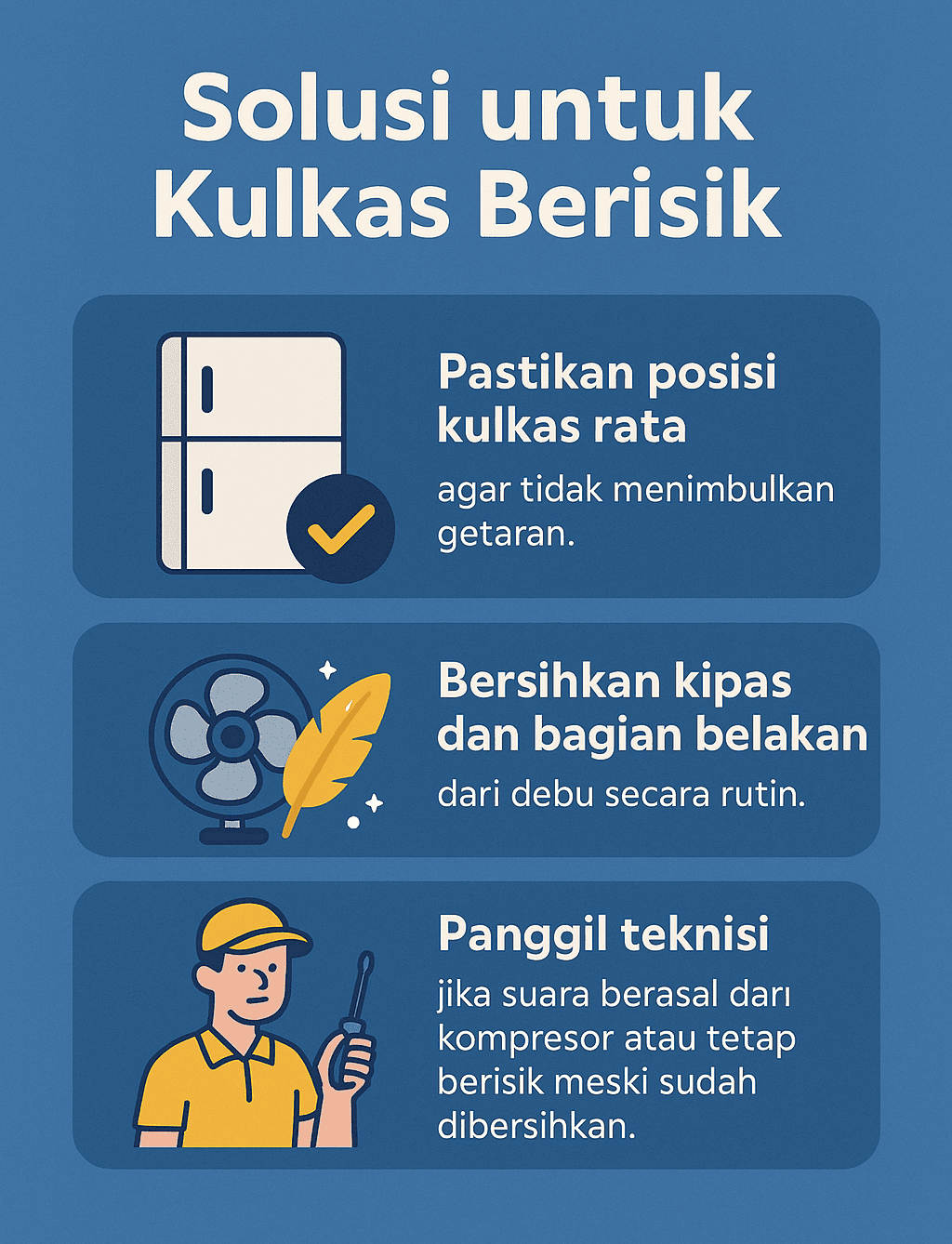 Infografik: Solusi untuk Kulkas Berisik