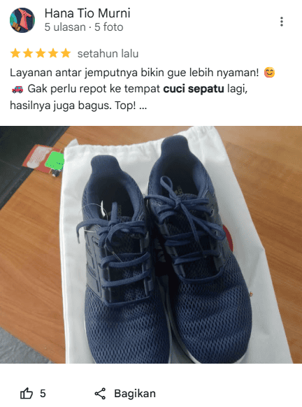 Rating Produk Sneakershoot Terkait Perawatan Sepatu