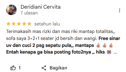 Testimoni Pelanggan Jasa Cuci Sepatu Kantoran