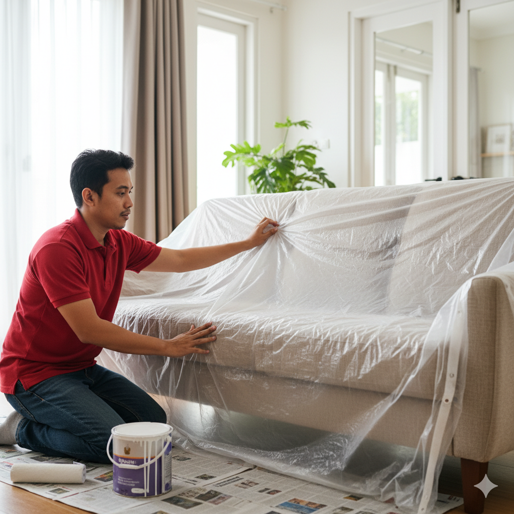 Mencegah Noda Cat Terjadi pada Sofa Anda