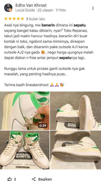 Apa Kata Mereka Tentang Jasa Reparasi Sepatu Sneakershoot?