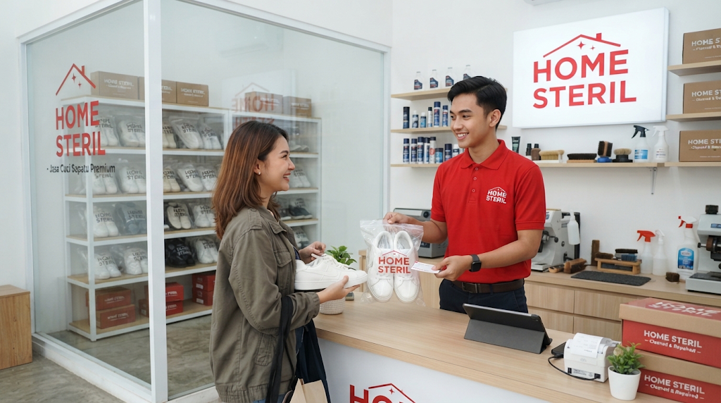Proses reparasi, dari penjemputan sampai sepatu kembali