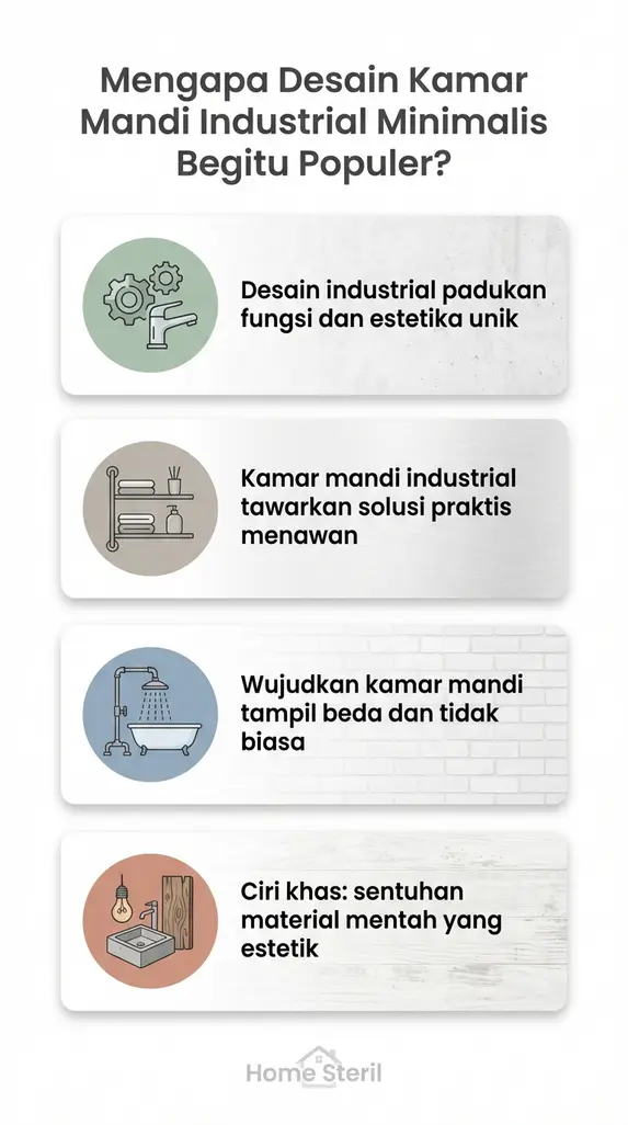 Mengapa Desain Kamar Mandi Industrial Minimalis Begitu Populer?
