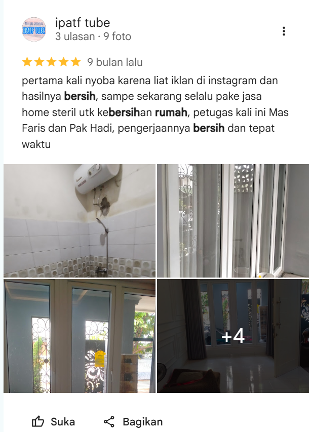 Review Pengguna Home Steril