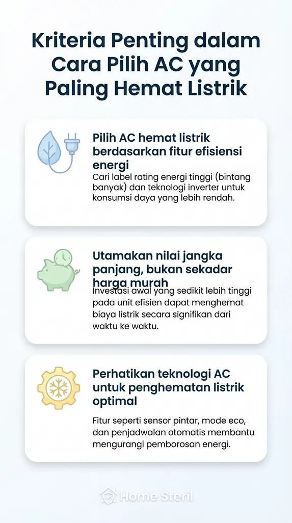 Kriteria Penting dalam Cara Pilih AC yang Paling Hemat Listrik