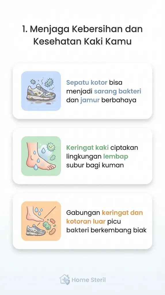 1. Menjaga Kebersihan dan Kesehatan Kaki Kamu