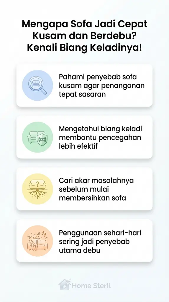 Mengapa Sofa Jadi Cepat Kusam dan Berdebu? Kenali Biang Keladinya!