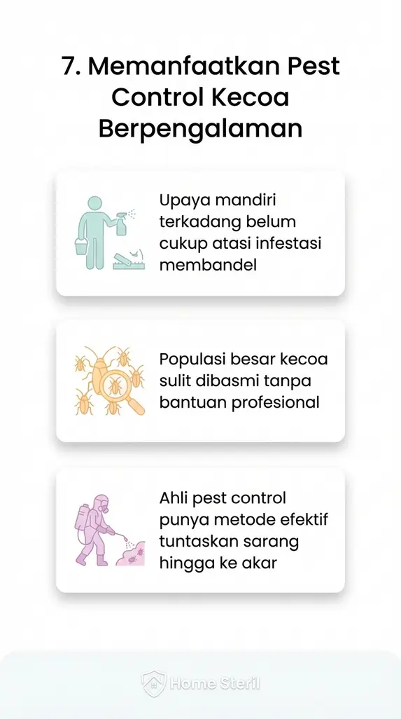 7. Memanfaatkan Pest Control Kecoa Berpengalaman