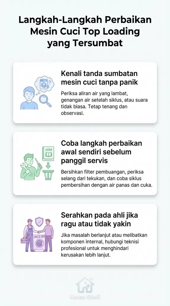 Langkah-Langkah Perbaikan Mesin Cuci Top Loading yang Tersumbat