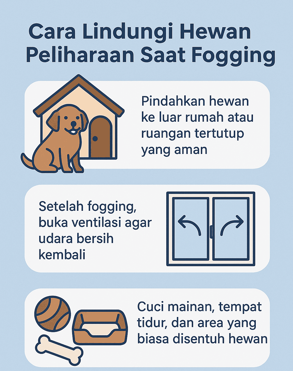 Infografik: Cara Lindungi Hewan Peliharaan Saat Fogging