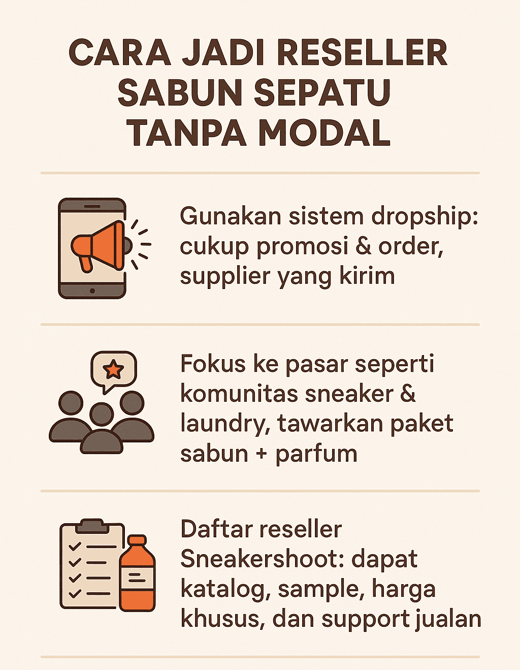 Infografik: Cara Jadi Reseller Sabun Sepatu Tanpa Modal