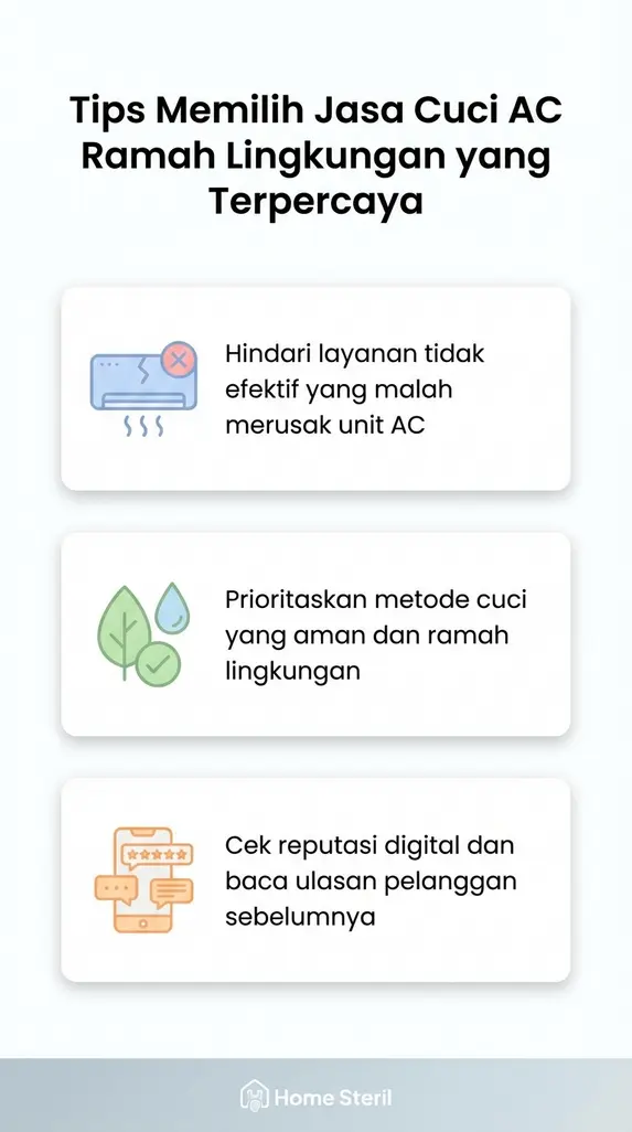 Tips Memilih Jasa Cuci AC Ramah Lingkungan yang Terpercaya