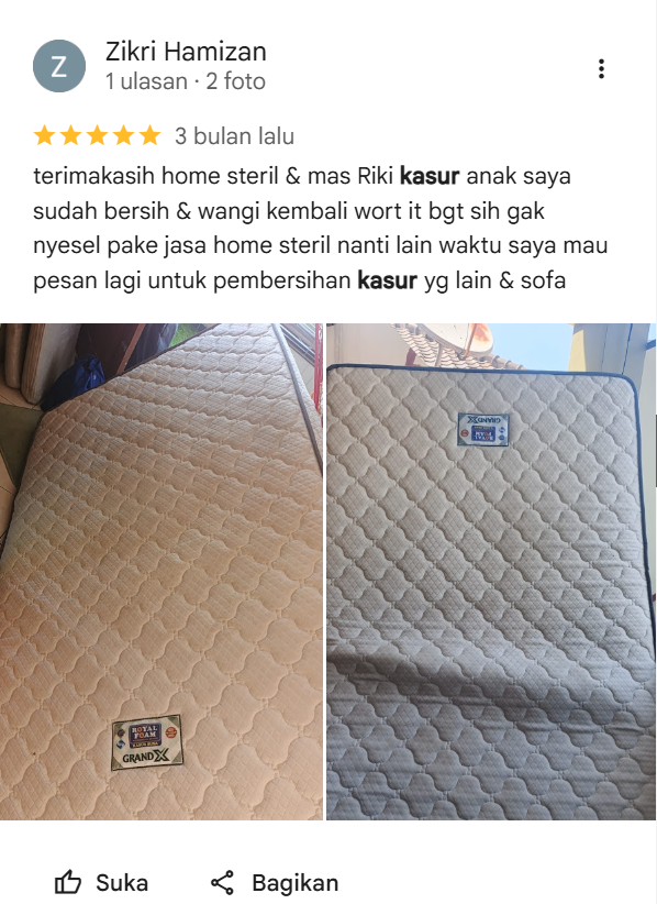 Testimoni Pelanggan Home Steril