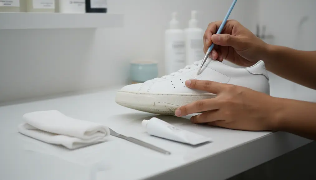 Mengatasi Masalah Sol Sepatu Retak/Kuning: Kombinasi Repaint dan Perbaikan Midsole