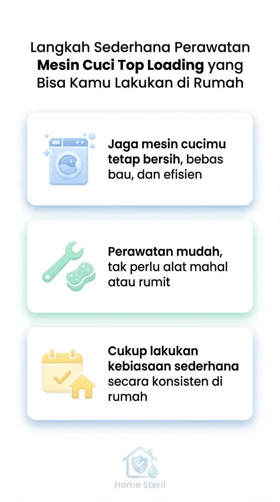 Langkah Sederhana Perawatan Mesin Cuci Top Loading yang Bisa Kamu Lakukan di Rumah
