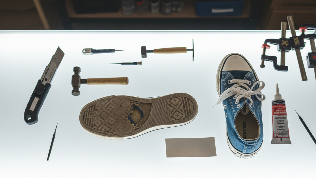 Peralatan dan Bahan Wajib Mengganti Sol Sepatu Kanvas