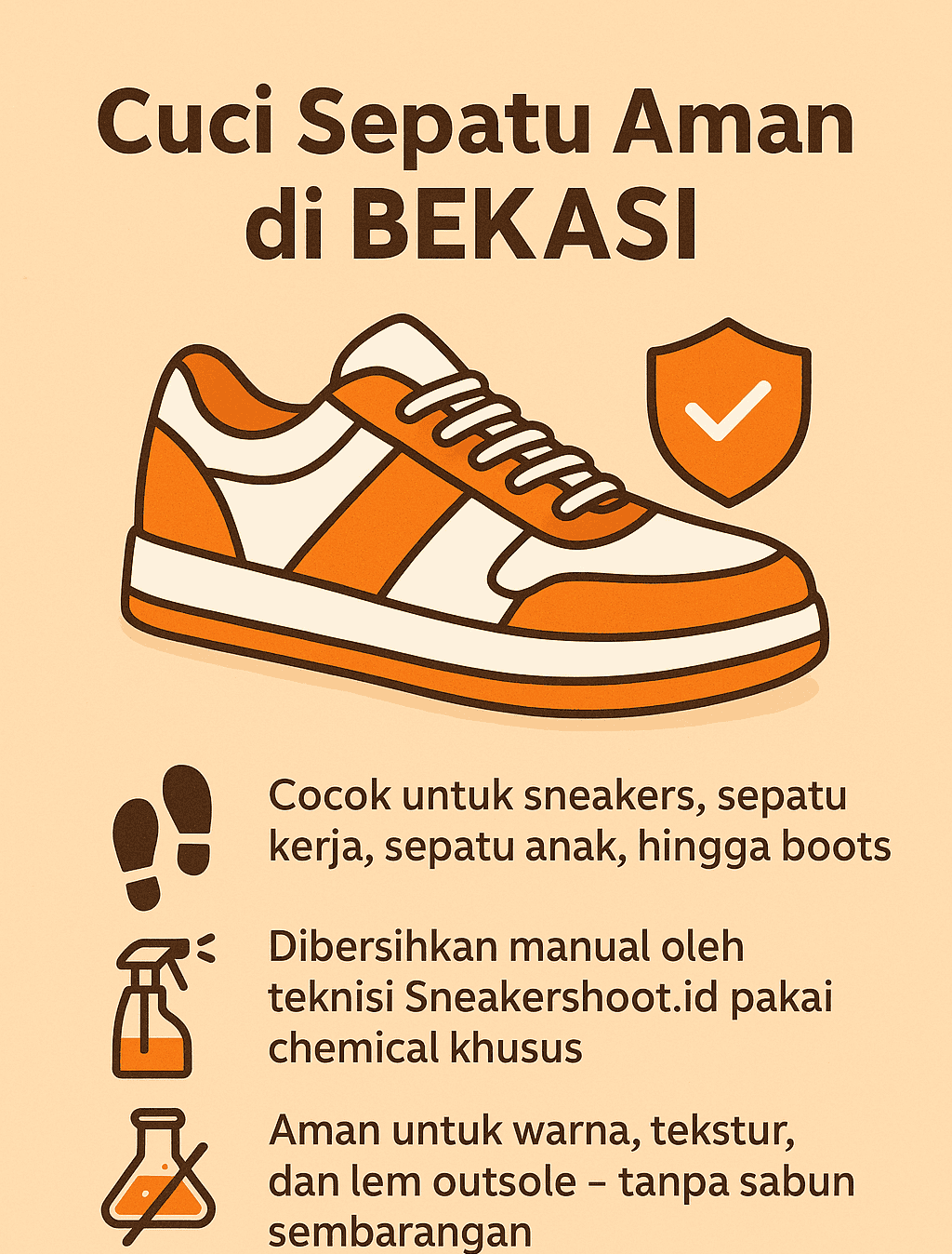 Infografik: Cuci Sepatu Aman di Bekasi