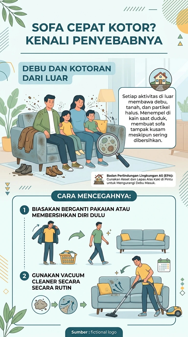 Infografik : Sofa Cepat Kotor ? Kenali Penyebabnya 