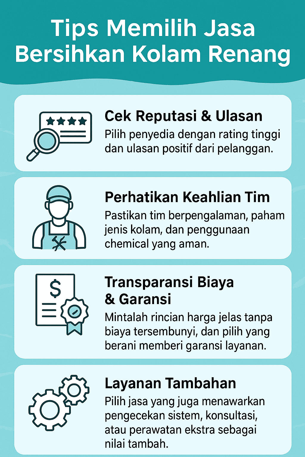 Tips Memilih Jasa Bersihkan Kolam Renang yang Tepat