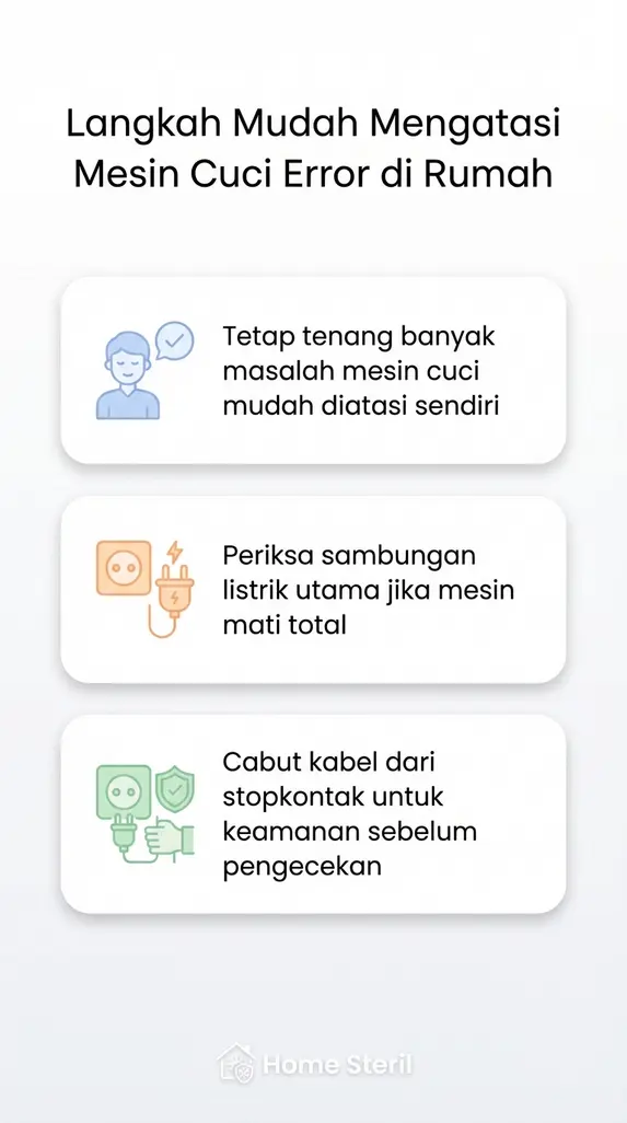 Langkah Mudah Mengatasi Mesin Cuci Error di Rumah